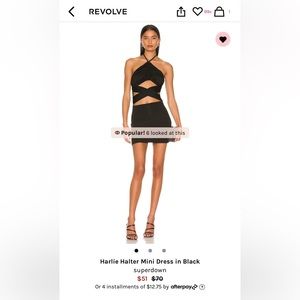 REVOLVE Superdown Harlie Halter Mini Dress in Black